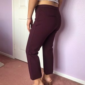 Cropped plum pants